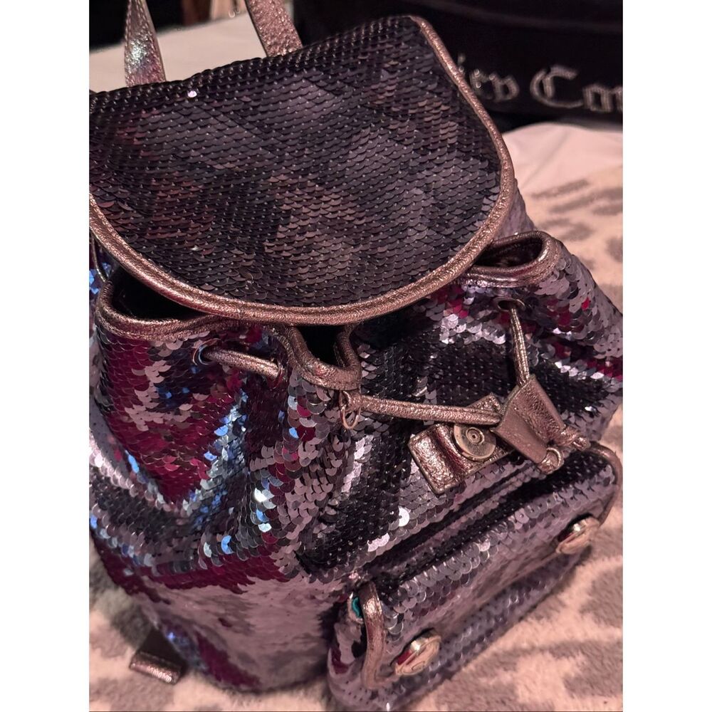 Coach vintage spotlight blue sequin Backpack minibag shoulder bag Y2K VTG - Picture 14 of 16